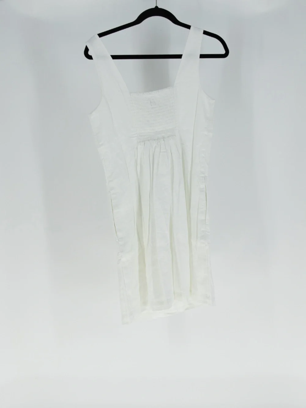 NEW J. Crew Linen Blend Square Neck Sleeveless Mini Shift Dress White Small